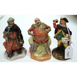 Three Royal Doulton figures, including: 'Falstaff,' HN3236,…