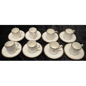 Sweet 1920s Wedgwood Swallow Demi cups and saucers at Antiques And