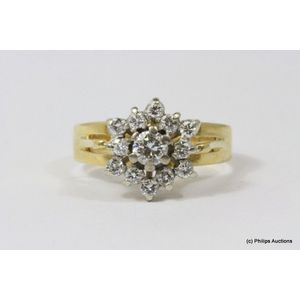 antique or later cluster diamond ring with diamond centre - price guide ...