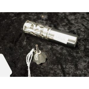 Sterling silver cased perfume bottle & funnel, marked 925, the&hellip;