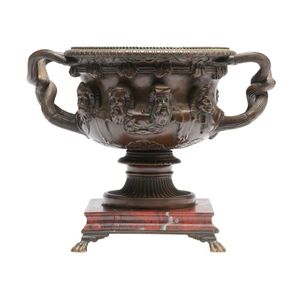 A bronze model of the 'Warwick' vase, by Ferdinand Barbedienne,…