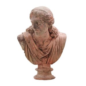 A composite stone bust of a woman in Roman style, 20th century,…