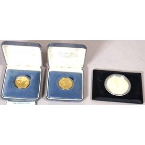 Three Australian Silver Proof Coins - 1984 & 1995 - Coins - Numismatics ...