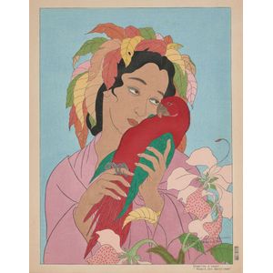 A Japanese woodblock print, Paul Jacoulet (1896-1960), Showa…