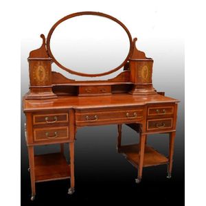 Maple & Co Edwardian period Sheraton Revival mahogany dressing&hellip;