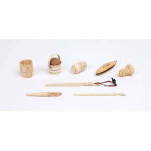 A collection of whalebone sewing implements, 19th century,…