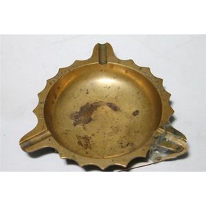 Vintage French Brass cigar Ashtray,rare collectible sculpture ashtray fishing motiv,