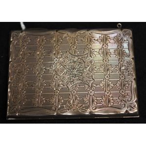 Victorian silver aide memoire 10 cm x 7.5 cm, no apparent…