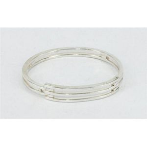 Classic Solid Silver 4mm Triple Russian Bangle – Tulip Jewellery