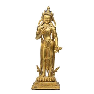 A gilt bronze Tara figure, height 42.5 cm