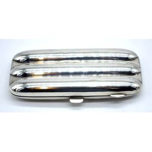 Sterling silver cigar case, hallmarked Birmingham 1914 (F H…