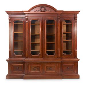 An early Victorian mahogany library bookcase, mid 19th century,&hellip;