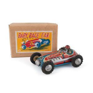 All Original SKK Golden Jet Racing Car Racer 10" Tin Toy Mint Box Japan 1960 