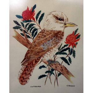 Kookaburra Watercolour - Watercolours, Other Works on Paper - Art