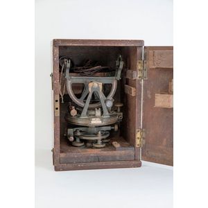 Troughton & Sims, London brass theodolite base, fitted in…