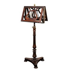 Regency mahogany music stand, turned support on tripod base.…