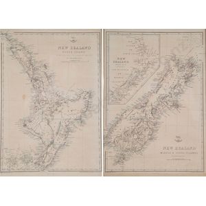 John Dower (after) pair of New Zealand north & South Island…