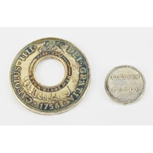 Australia: a 1756 holey dollar and dump replica, 8R, 1952-1977.