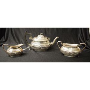 Vintage Sheffield English silver plate tea set Queen Anne style,…