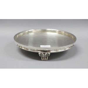 Norwegian silver, tri-footed centrepiece bowl marked 830s, D.…