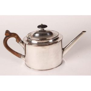 Georgian Sheffield silver plate teapot, of oval form, with…