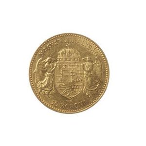A 1910 Hungarian 10 Korona gold coin, unc. Wt. 3.4g.