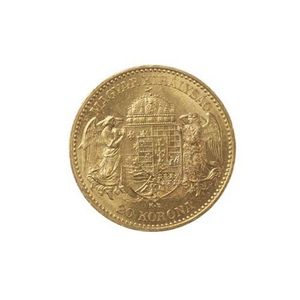 A 1910 Hungarian 20 Korona gold coin, unc. Wt. 6.7g.g.