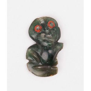 Hei Tiki Pounamu. Small early example in orthodox form, the…