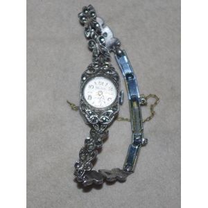 Chic Marcasite Ladies Watch Watches Pocket Fob Horology Clocks watches