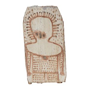 Waigan Djanghara, c1929 -?, Wandjina, natural pigments on bark,…