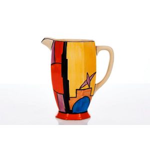 Clarice Cliff, Bizarre' Athens Jug, c. 1930, Sunray'…