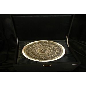 A Burmese betel nut box c. 20th century, of repousse silver…