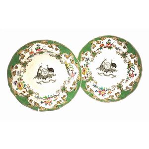 19th century porcelain plate and matching bowl, made for the&hellip;