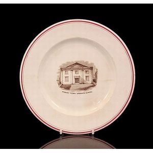 Antique plate, central motif of 'Hobart Town Sabbath school',&hellip;