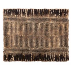 An Australian possum skin buggy rug with brown baize backing,…
