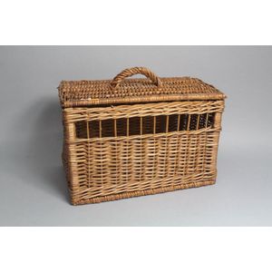 Small vintage French fishing basket, 27 cm high, 39 cm wide