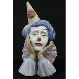 Retired Lladro Sad Clown Figurine - 34cm - Lladro and Nao - Ceramics