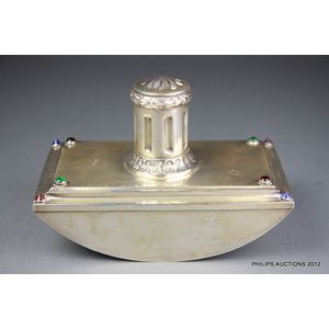 A Russian 875 silver rolling blotter, unidentified maker's mark…