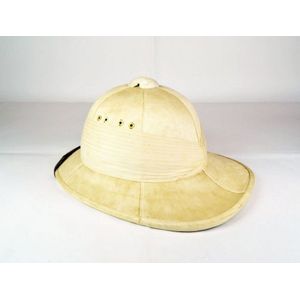 An officers white pith helmet, sold by Grace Bros, complete…