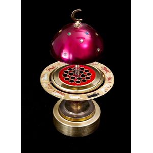 Anodised metal Astrological cigarette dispenser. with fitted…