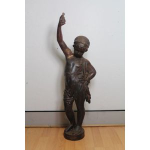 Antoine Durenne Foundry of Paris, antique cast iron figure of a…