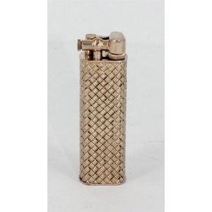 A 1950's Dunhill Paris lighter, crossed guilloche details, rose…