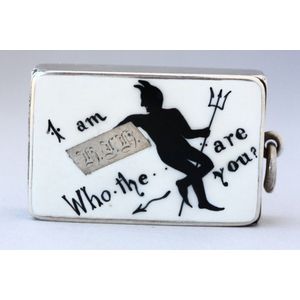 Victorian sterling silver and enamel vesta case, hallmarked,…