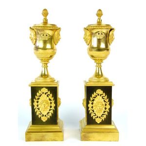 A pair of Louis XVI ormolu and bronze cassolettes, French, 18th…