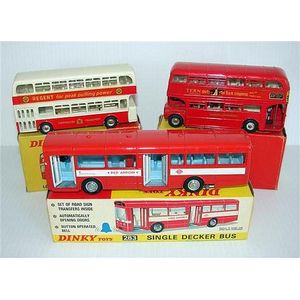 Vintage British Dinky Toys model buses - price guide and values