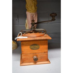 Peugeot Freres cherrywood and walnut coffee grinder