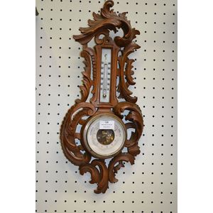 Antique French Victorian Era Hand Carved 23.5 Wall Barometer & Thermo –  Antiques & Uncommon Treasure