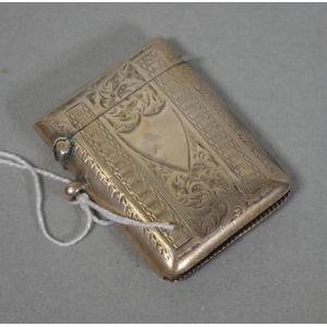 Embossed Edwardian Sterling Silver Vesta - Smoking Accessories - Vesta ...