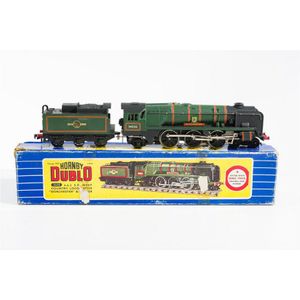 A Hornby Dublo 3 rail boxed 3235 4-6-2 SR West country…