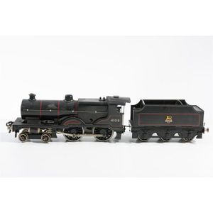 A Bassett Lowke clockwork O gauge 4-4-0 BR black compound…